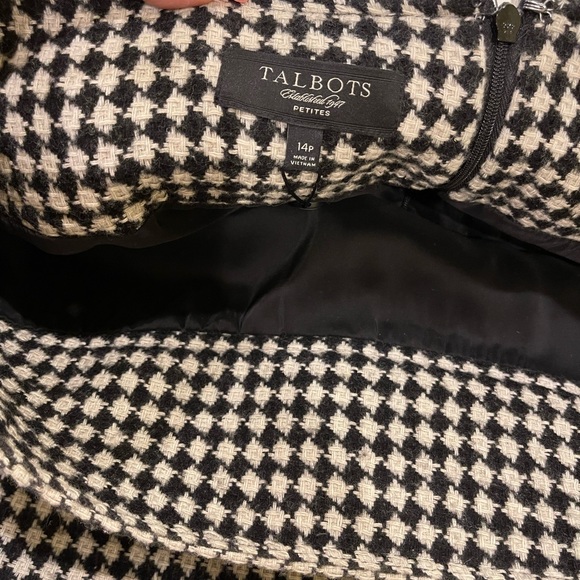 Talbots Tweed Diamond Houndstooth Skirt NWT Size 14p - Picture 7 of 7